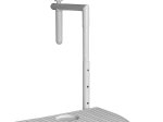 Pakabinamas pusapvalis stalas NOVELLY HOME BY-60B, 73 x 60 x 4,5, plastikas + plienas,  baltos sp., apkrova iki 15 kg