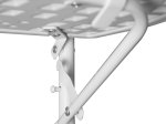 Pakabinamas pusapvalis stalas NOVELLY HOME BY-60B, 73 x 60 x 4,5, plastikas + plienas,  baltos sp., apkrova iki 15 kg