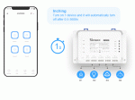 Išmanusis jungiklis SONOFF 4Chpror3, 4 kanalų, valdomas programėle, Wi-Fi, galimybė valdyti balsu ir pulteliu (pultelis į komplektaciją neįeina)
