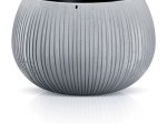 Plastikinis lauko vazonas BOWL BETON WS, pilkos spalvos, skersmuo 24 cm.