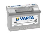 Akumuliatorius VARTA, SILVER dynamic E38, 12 V, 74 Ah, 750 A, 278 x 175 x 175 mm