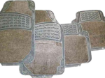 Automobilio kilimėliai ALBURNUS, universalūs, guminiai, su medžiaga, priekiniai 69x45 cm, galiniai 45x43 cm, 4 vnt