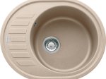 Plautuvė FRANKE Rog 611-62, 114.0316.528, 62 x 50 cm, akmens masės, smėlio sp., su užkemšamu ventiliu, kilmės šalis Vokietija