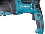 Elektrinis perforatorius MAKITA HR2630TJ, 3 darbo režimai, galia 800 W, smūgio jėga 2,4 J