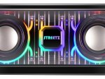 Kolonėlė STREETZ S320-BLK, 10 W, Bluetooth 5.3 su 10 m nuotoliu, permatoma, su TWS ir LED šviesos efektais