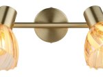 Kryptinis šviestuvas GLOBO Zachery, E14, 2 x 40W, 230V, geltonos sp., 250x130x190 mm