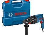 Elektrinis perforatorius BOSCH Professional GBH 2-26 SDS+, galia 830 W, smūgio energija 2,7 J, 3 f-jos, 4 m laidas, lagaminas