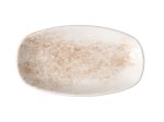 Serviravimo lėkštė PORLAND PIOLI, porcelianas, 29 x 16 cm, baltos ir rudos sp.