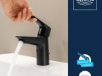 Praustuvo maišytuvas GROHE QUICKFIX START EDGE, su dugno vožtuvu, S-dydis, juoda matinė spalva, 233422431