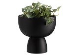 Kambarinis keraminis vazonas 4Living Cup, juodos sp., 20 x 20 x 19,5 cm.