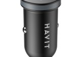 Automobilinis įkroviklis HAVIT DOT 2043,  12-24 V,  1x USB Type C,  1x USB-A,  juodos sp.