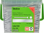 Stogo sraigtai ESSVE, 4,8 x 150 mm, sidabro ruspertas, 350 vnt.