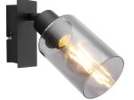 Kryptinis šviestuvas GLOBO Hadera, E27, 1 x 40W, 230V, dūmų sp. stiklas, 90x200x180 mm