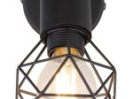 Kryptinis šviestuvas GLOBO Xara I, E14, 1 x 40W, 230V, juodos sp., 80x135x130 mm