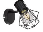 Kryptinis šviestuvas GLOBO Priska, E27, 1 x 40W, 230V, juodos sp., 130x165x165 mm