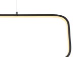 Pakabinamas LED šviestuvas GLOBO Silla, 24W, 230V, 3000K, 2770 lm, metalas, plastikas, matinės juodos sp., 800 x 100 x 1200 mm, 67262HB