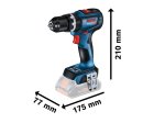 Akumuliatorinis smūginis suktuvas BOSCH Professional GSB 18 V-90 C SOLO, 18 V, sukimo momentas 38-90 Nm, be akumuliatoriaus ir kroviklio, 06019K6100