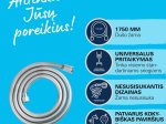 Dušo žarna GROHE QUICKFIX VITALIOFLEX, 1750 mm, chromo spalva, 28742002