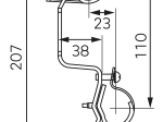 Laikiklių komplektas FERRO LC2RDW20, 3/4" vandentiekio kolektoriams, LC2RDW20