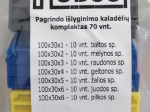 Pagrindo išlyginimo detalių rinkinys ROBUS, 100 x 30 mm, 1,2,3,4,5,6,8 mm, 70 vnt.