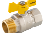 Rutulinis ventilis dujoms FERRO G18, 3/4", trumpa rankena, vidus/išorė, KGMS21