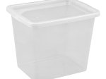 Daiktadėžė PLAST TEAM Basic Box, su dangčiu, skaidri, 42,5 x 34,7 x 33 cm, 31 l