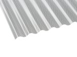 PC profiliuoto monolito polikarbonato lakštai GUTTA, matmenys 2,6 x 1045 x 3000 mm, korys, sinusinė, skaidrios spalvos, 2806309