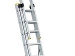 Kopėčios HERVIN EQUIPMENT, aliuminės, universalios, dvipusės, ištraukiamos, 3x8 pakopų, 2200-4090 mm, AC0308A
