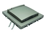 Kištukinis lizdas TOPE Bora, 1 vietos, įleidžiamas, pilkos sp., su įžeminimu, IP44, 16 A, 250 V, 500900060