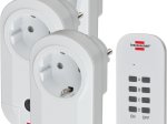 Kištukinis lizdas BRENNENSTUHL Rc Ce1 3001, Su nuotolinio valdymo kontroleriu, 1000W, 25m, komplekte 3 lizdai ir pultelis su elementu A23