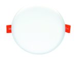 Montuojamas šviestuvas panelė TOPE Ronda Ik08, įleidžiama, LED 11W, 3000K, IP65, 800 lm, pjaunama skylė 105 mm, be rėmelio, apvali, baltos sp., 125x25 mm, 6003000033