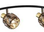 Kryptinis šviestuvas GLOBO Iniana, E14, 4 x 40W, 230V, aukso sp., 700x315x180 mm