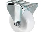 Vežimėlio ratai WAGNER, d-75mm, 2 x pasukami su stabdžiais, 2 x fiksuoti, ritininiai guoliai, 4 vnt.