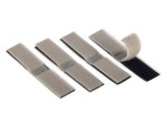 Kabliukų ir kilpučių fiksuojanti juosta FIX-O-MOLL, 20 x100mm, 4vnt., pilka/juoda sp.