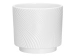 Kambarinis keraminis vazonas 4Living Wave, baltos sp., 17 x 17 x 15 cm.