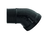 Dekoratyvinė alkūnė RUSTICLINE, 3/4", 45°, RT-79, juodos sp.