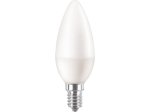 LED lempa PHILIPS, 7W (=60W), E14 B38 žvakė, 220-240V, 2700K, 806 lm, matinė