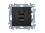 HDMI lizdas KONTAKT SIMON 10, juodos sp., 2 viet., CGHDMI2.01/49
