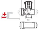 Ventilis skalbimo mašinai FERRO Z250, trieigis su prailginimu, 3/4" , Z250
