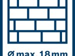 Akumuliatorinis perforatorius BOSCH Professional GBH 18 V-18, 18 V, komplekte 2 x 2,0 Ah akumuliatoriai ir kroviklis, lagaminas, 0611927001