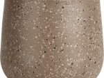 Lauko vazonas, rudos sp., taškuotas, 21 x 21 x 16 cm.