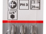 Sukimo antgaliai BOSCH Extra Hart, Ph 3/L=25, 3 vnt.