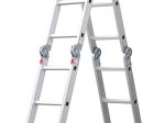 Kopėčios PROMOREX, aliuminės, daugiafunkcės, 4x3 pakopų, 1670-4560 mm, RY-403