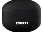 Įkraunamos belaidės ausinės STREETZ TWS-116, Bluetooth 5.1, įkrovimo dėklas 500 mAh, juodos sp.