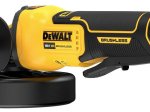 Akumuliatorinis kampinis šlifuoklis DEWALT DCG416VSN-XJ, 18 V, 125 mm, reguliuojamos apsukos, be akumuliatorių ir kroviklio