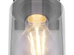 Kryptinis šviestuvas GLOBO Hadera, E27, 1 x 40W, 230V, dūmų sp. stiklas, 90x200x180 mm