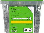 Terasiniai medsraigčiai ESSVE, 5,0 x 80 mm, A4 nerūdijantis plienas, 150 vnt.