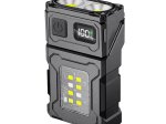 LED žibintuvėlis ENTAC EN-2041, 5 W, 200 lm, IP44, įkraunamas su USB-C,  su pasukama galvute, su magnetu, raudonas LED