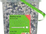 Stogo sraigtai ESSVE, 4,8 x 130 mm, sidabro ruspertas, 400 vnt.