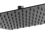Dušo galvutė FERRO, 300 x 300 mm, lietaus, nerūdijančio plieno, juoda, DSN08BL